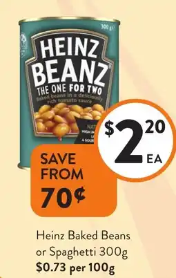 Foodworks Heinz Baked Beans or Spaghetti offer