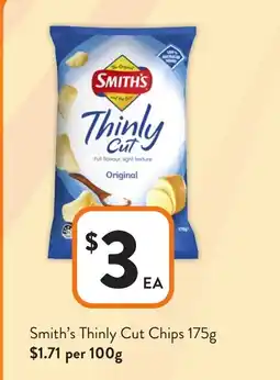 Foodworks Smith's Thinly Cut Chips offer