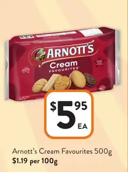 Foodworks Arnott's Cream Favourites offer