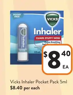 Foodworks Vicks Inhaler Pocket Pack offer