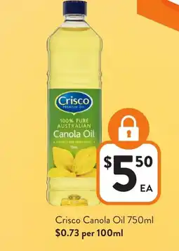 Foodworks Crisco Canola Oil offer