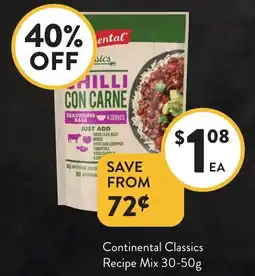 Foodworks Continental Classics Recipe Mix offer