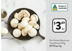 Foodworks Pre-Packed Mushroom Cups/Sliced offer