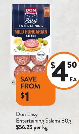 Foodworks Don Easy Entertaining Salami offer