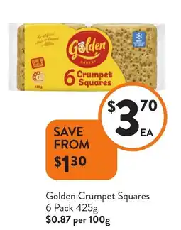 Foodworks Golden Crumpet Squares offer