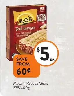Foodworks McCain Redbox Meals offer