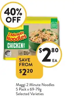 Foodworks Maggi 2 Minute Noodles offer