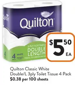 Foodworks Quilton Classic White offer