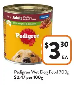 Foodworks Pedigree Wet Dog Food offer