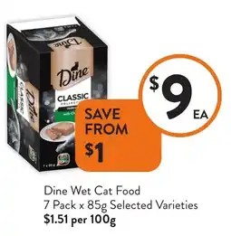 Foodworks Dine Wet Cat Food offer