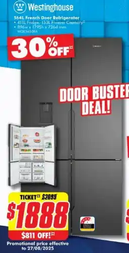 The Good Guys 564L French Door Refrigerator offer