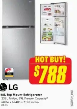 The Good Guys Top Mount Refrigerator offer