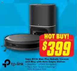The Good Guys Tapo RV20 Max Plus Robotic Vacuum and Mop with Auto Empty Station offer