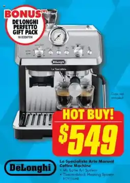 The Good Guys La Specialista Arte Manual Coffee Machine offer