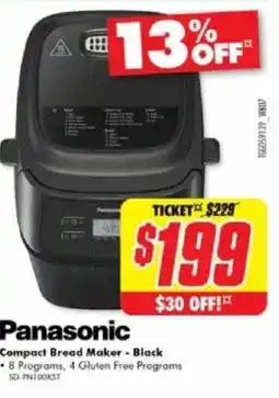 The Good Guys Compact Bread Maker - Black offer