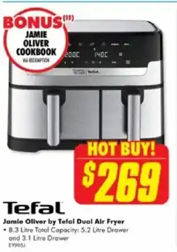The Good Guys Jamie Oliver by Tefal Dual Air Fryer offer