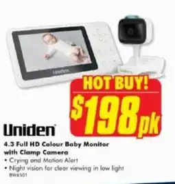 The Good Guys 4.3 Full HD Colour Baby Monitor with Clamp Camera offer