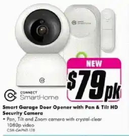 The Good Guys Smart Garage Door Opener with Pan & Tilt HD Security Camera offer