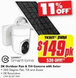 The Good Guys 2K Outdoor Pan & Tilt Camera with Solar offer