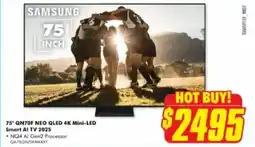 The Good Guys 75 QN70F NEO QLED 4K Mini-LED Smart Al TV 2025 offer