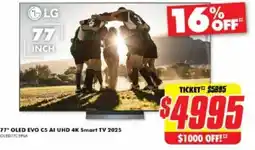 The Good Guys 77" OLED EVO C5 AI UHD 4K Smart TV 2025 offer