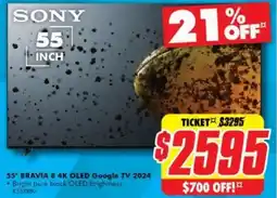 The Good Guys 55" BRAVIA 8 4K OLED Google TV 2024 offer