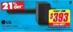 The Good Guys 3.1Ch 340W Soundbar offer
