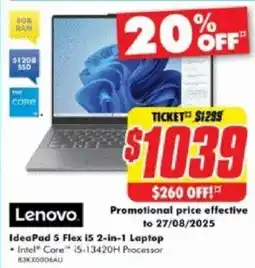 The Good Guys IdeaPad 5 Flex i5 2-in-1 Laptop offer