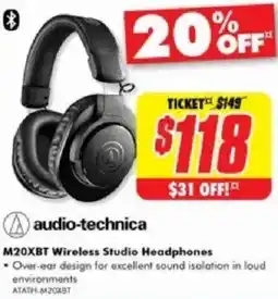 The Good Guys M20XBT Wireless Studio Headphones offer