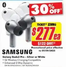 The Good Guys Galaxy Buds3 Pro - Silver or White offer