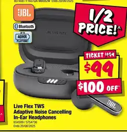 JB Hi-Fi Live Flex TWS Adaptive Noise Cancelling In-Ear Headphones offer