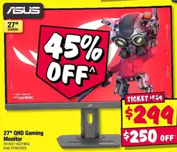 JB Hi-Fi 27" QHD Gaming Monitor offer