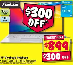 JB Hi-Fi 15" Vivobook Notebook offer