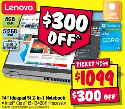 JB Hi-Fi 14" Ideapad 5i 2-In-1 Notebook offer