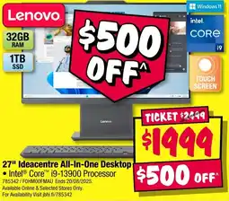 JB Hi-Fi 27" Ideacentre All-In-One Desktop offer