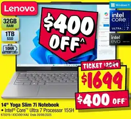 JB Hi-Fi 14" Yoga Slim 7i Notebook offer