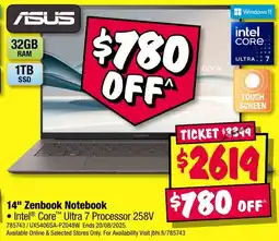 JB Hi-Fi 14" Zenbook Notebook offer