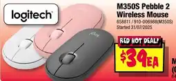 JB Hi-Fi M350S Pebble 2 Wireless Mouse offer
