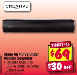 JB Hi-Fi Stage Air PC V2 Under Monitor Soundbar offer