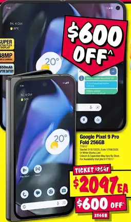 JB Hi-Fi Google Pixel 9 Pro Fold offer