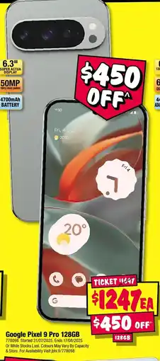 JB Hi-Fi Google Pixel 9 Pro offer