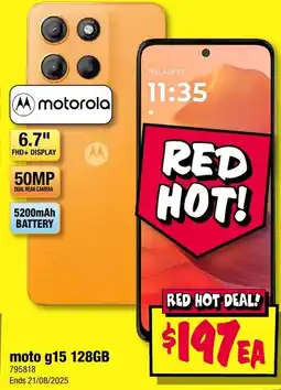 JB Hi-Fi Moto g15 128gb offer