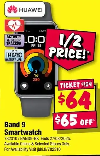 JB Hi-Fi Band 9 Smartwatch offer