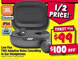 JB Hi-Fi Live Flex TWS Adaptive Noise Cancelling In-Ear Headphones offer