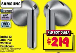 JB Hi-Fi Buds3 Al ANC True Wireless Earphones offer