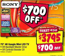 JB Hi-Fi 75" 4K Google Mini LED TV offer