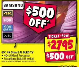 JB Hi-Fi 65" 4K Smart AI OLED TV offer