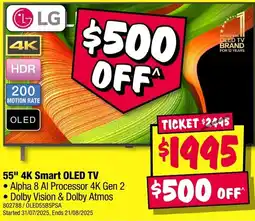 JB Hi-Fi 55" 4K Smart OLED TV offer