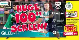 JB Hi-Fi 100" 4K QLED Smart TV offer