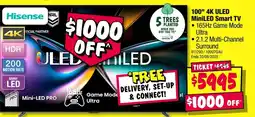 JB Hi-Fi 100" 4K ULED MiniLED Smart TV offer